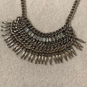 5mm 20 inch Silver Chain Necklace with Crystals